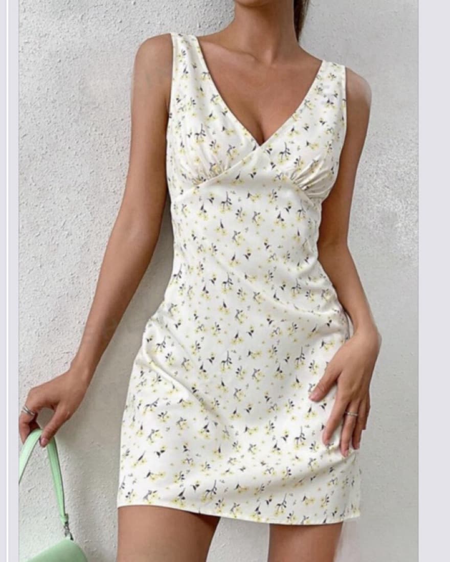 Yellow Floral Dress - Image 1