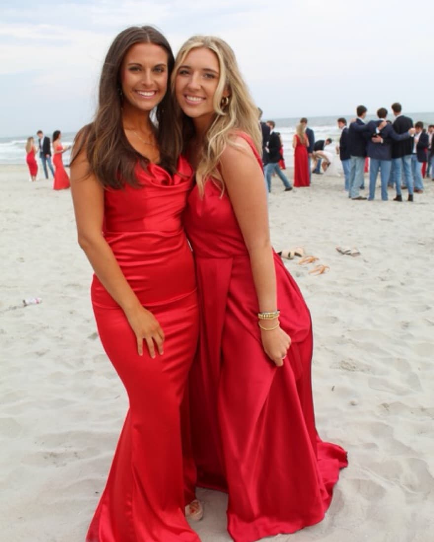 Red Satin Gown - Image 3
