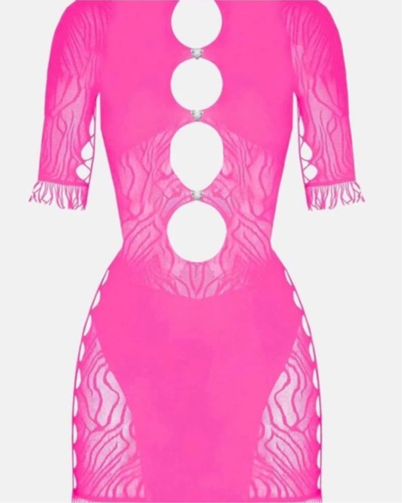 POSTER GIRL cut-out bodycon mini dress - Image 2