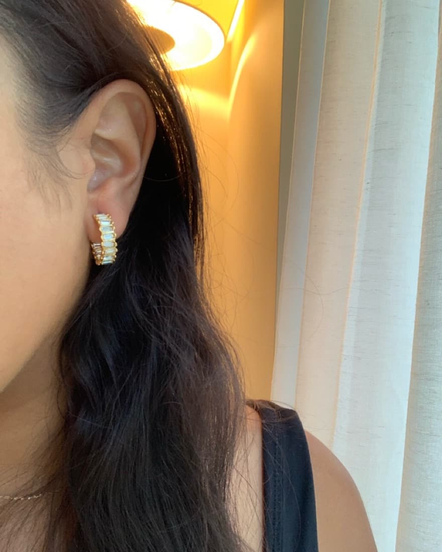 Melissa Lovy XS Baby Serena Hoops - Gold - Image 2