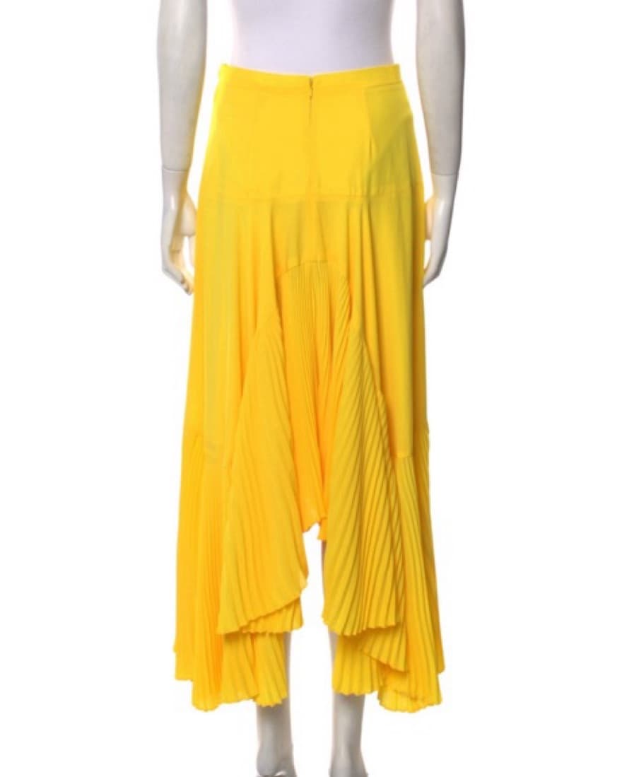 Alexis Yellow Pleated Skirt - Image 4