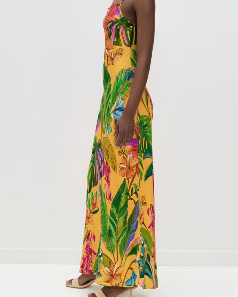 FARM Rio Birds Singing Yellow Slip Maxi  - Image 3