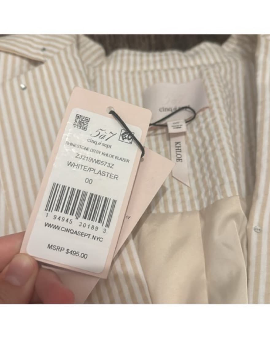 Cinq A Sept Striped Lightweight Blazer  - Image 6