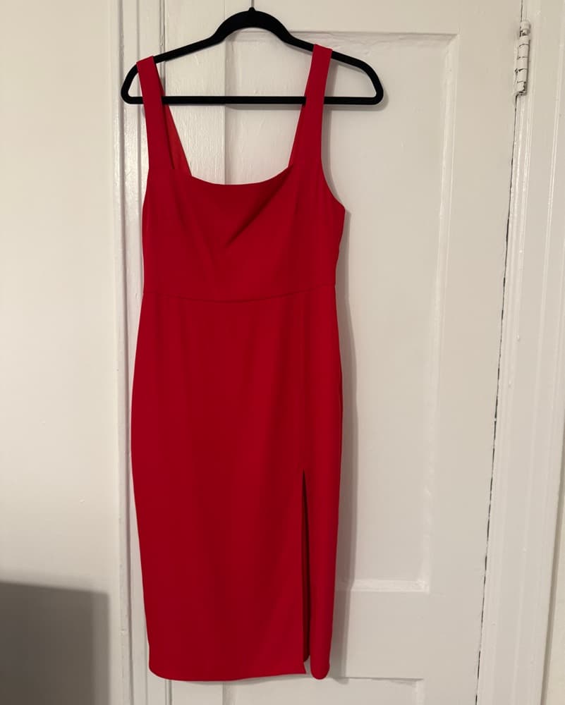 Babaton Ted 90s Slit Midi Satin Dress  - Image 6