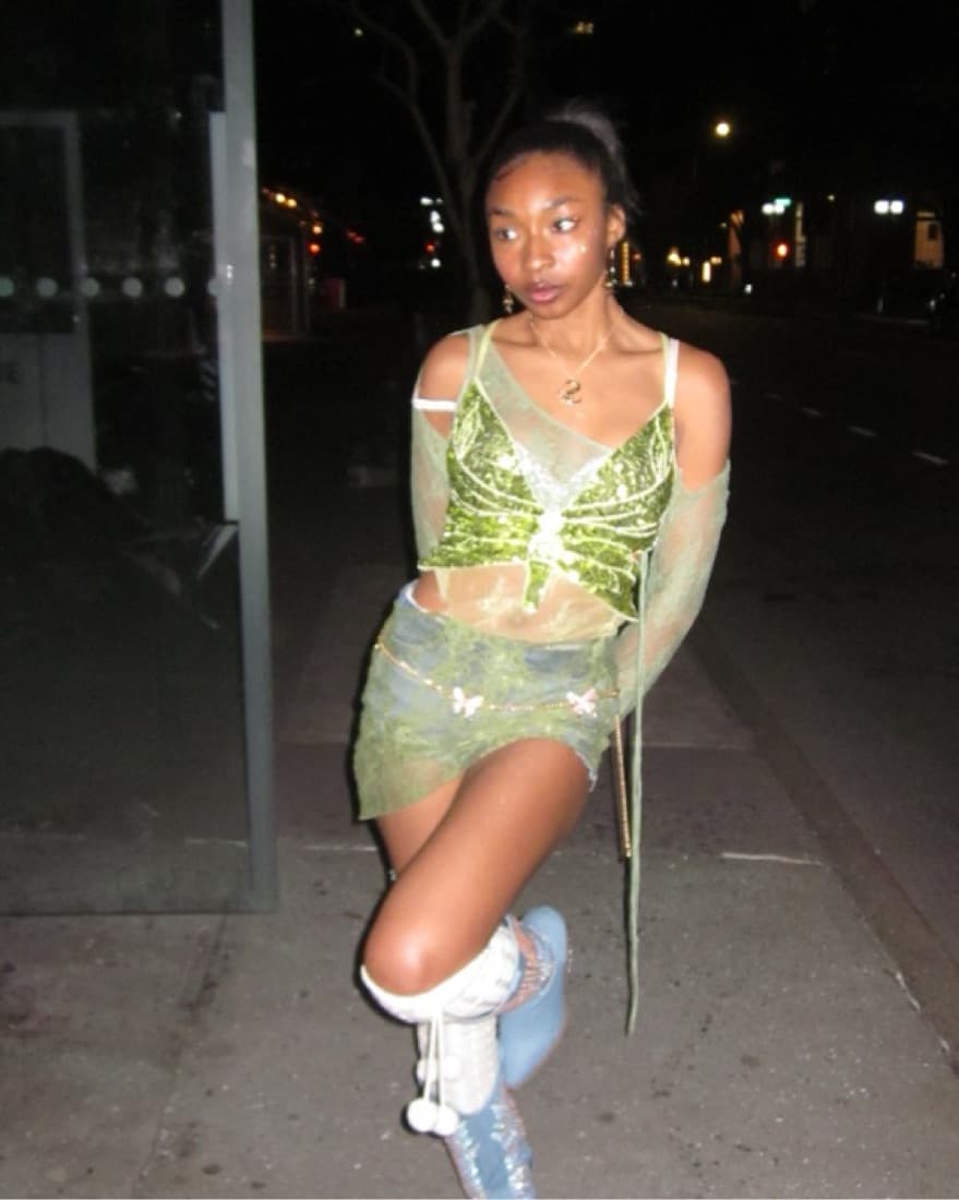 Jaded London Siren Mini Dress - Green - Image 4