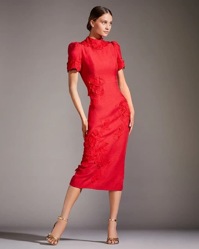 Antonio Melani Floral Applique Dress - Image 1