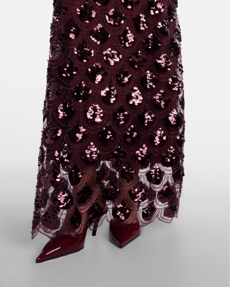 ROTATE Embellished Mesh Cocktail Dress - Image 4