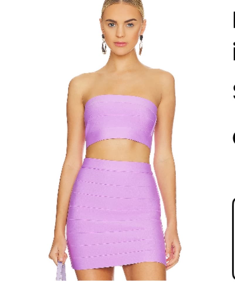 Revolve Light Purple Top And Skirt Set - Image 1
