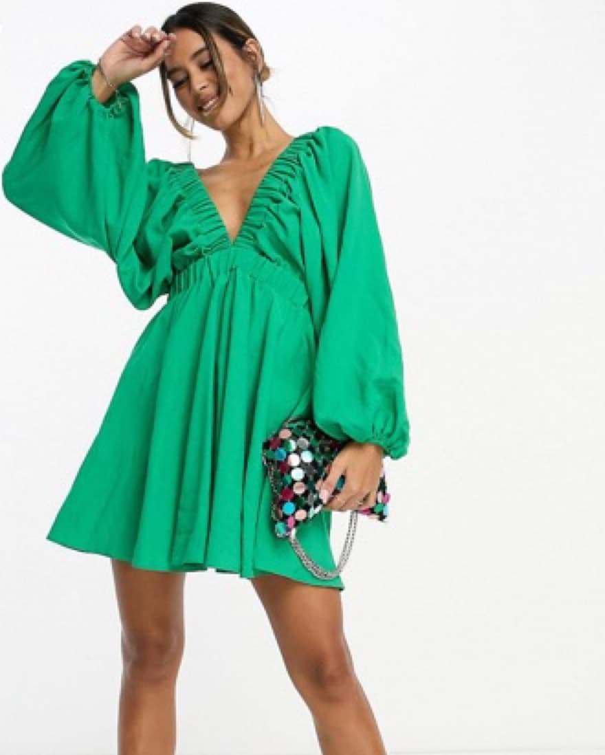 ASOS BALLOON SLEEVE MINI DRESS - Image 1