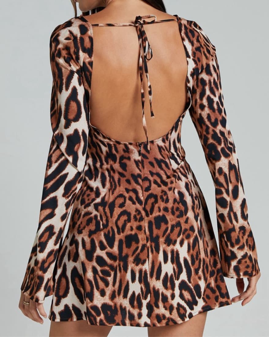 LIONESS HARMONY MINI DRESS IN LEOPARD - Image 4
