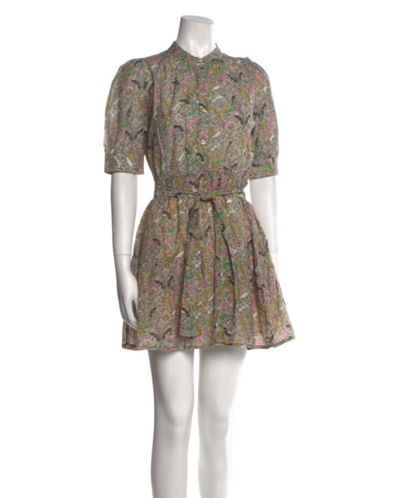 BA&SH Floral Puff-Sleeve Dress - Image 3