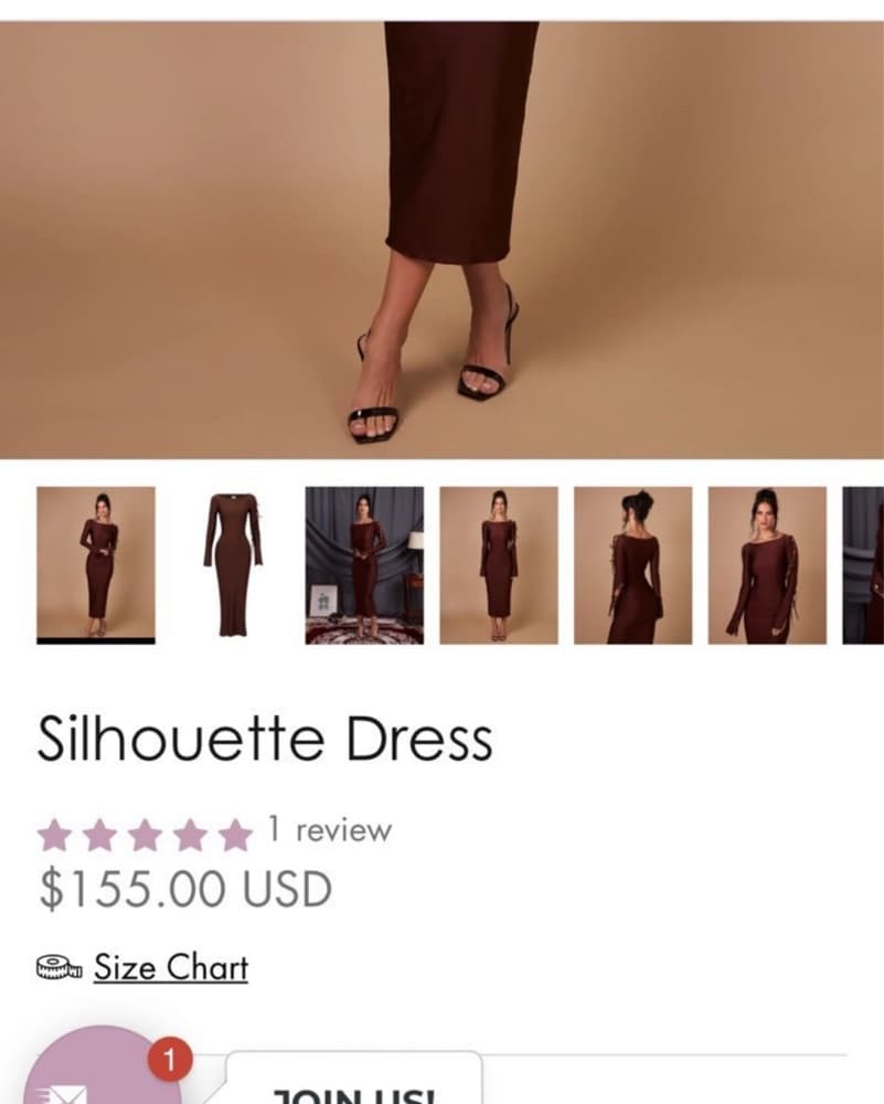 Marbl. Silhouette Brown dress - Image 3
