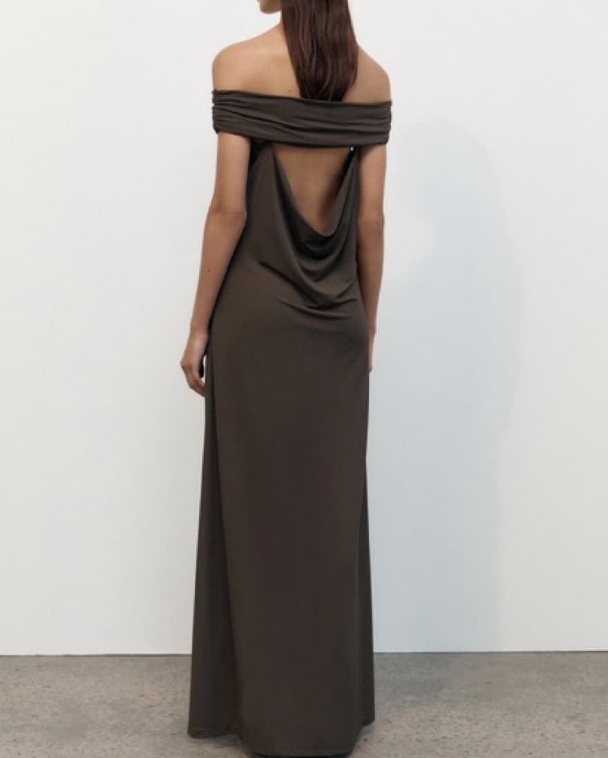 Sofie Maxi Dress Chocolate Brown  - Image 3