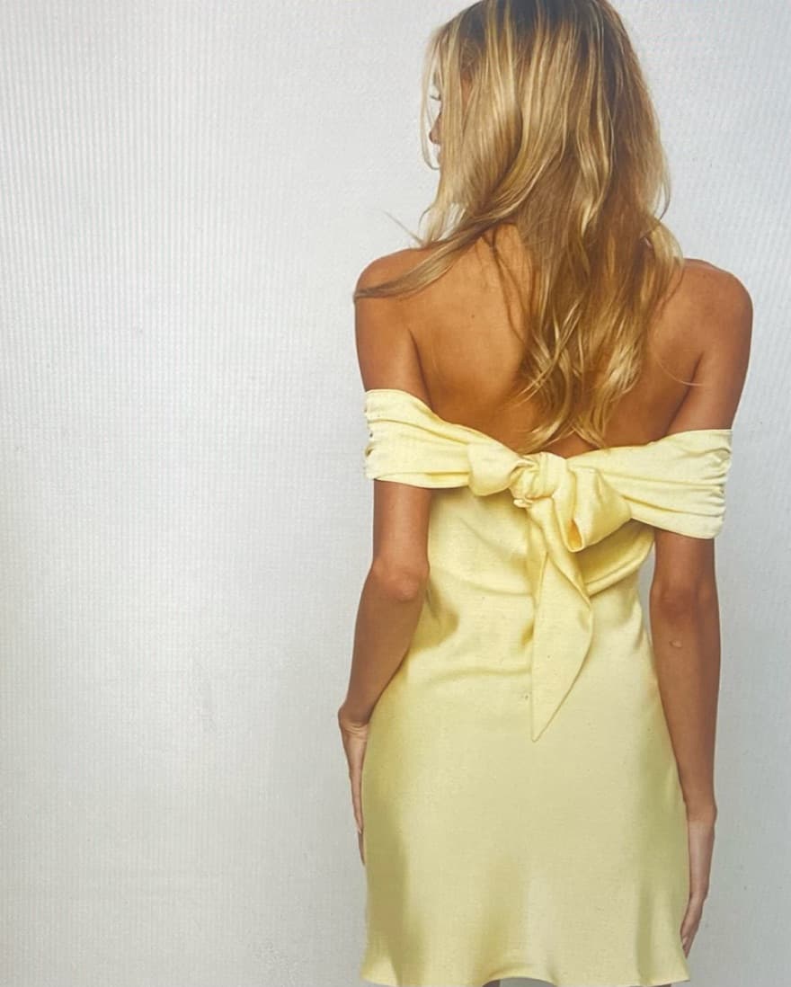 beginning boutique satin dress - Image 1