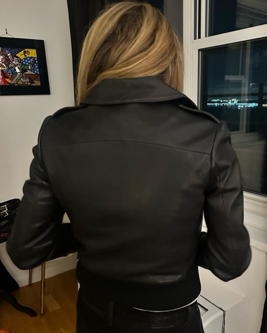 Alice + Olivia Black Leather Jacket - Image 2