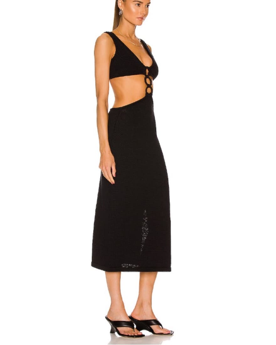 Cult Gaia Knit Dress Cutout in black - Image 3