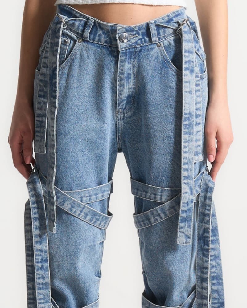 Maniere de Voir denim cargo pants - Image 2
