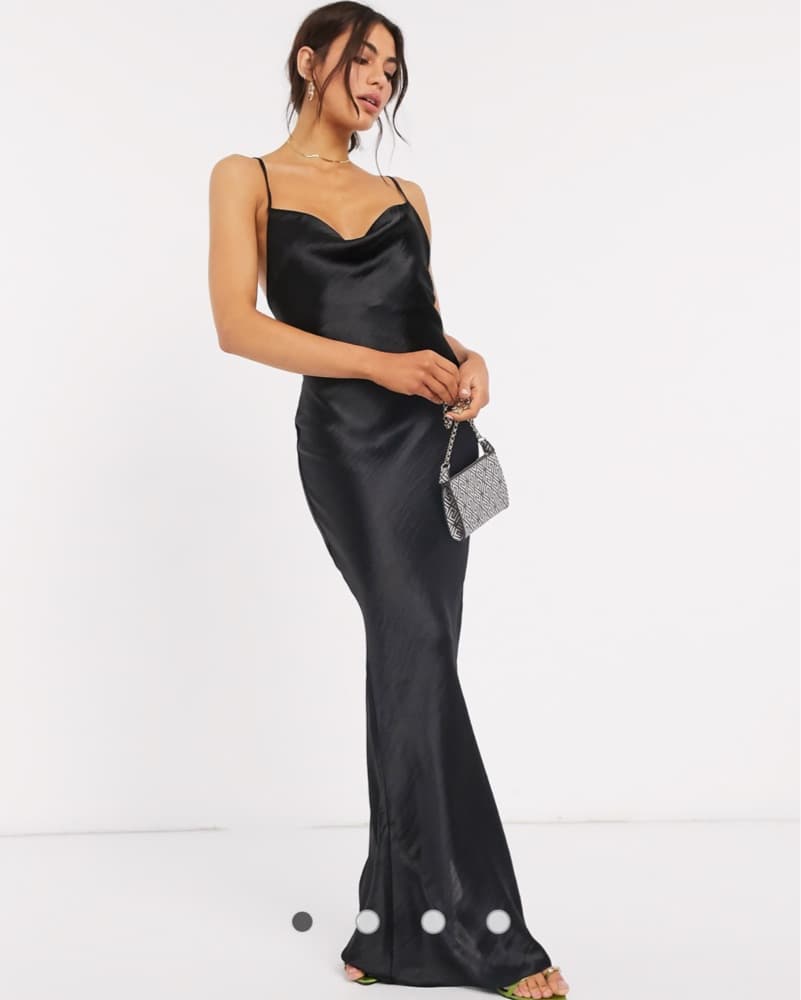 ASOS Black Maxi Slip Dress - Image 4