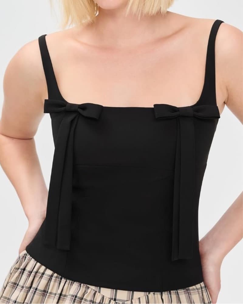 Sandy Liang Black AMELIE TOP  - Image 2