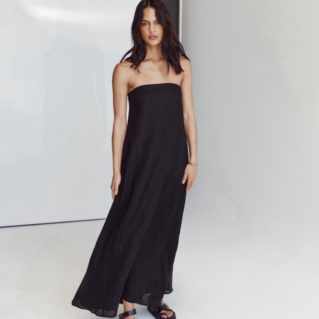 Dissh Karney Black Linen Dress US 6 - Image 2