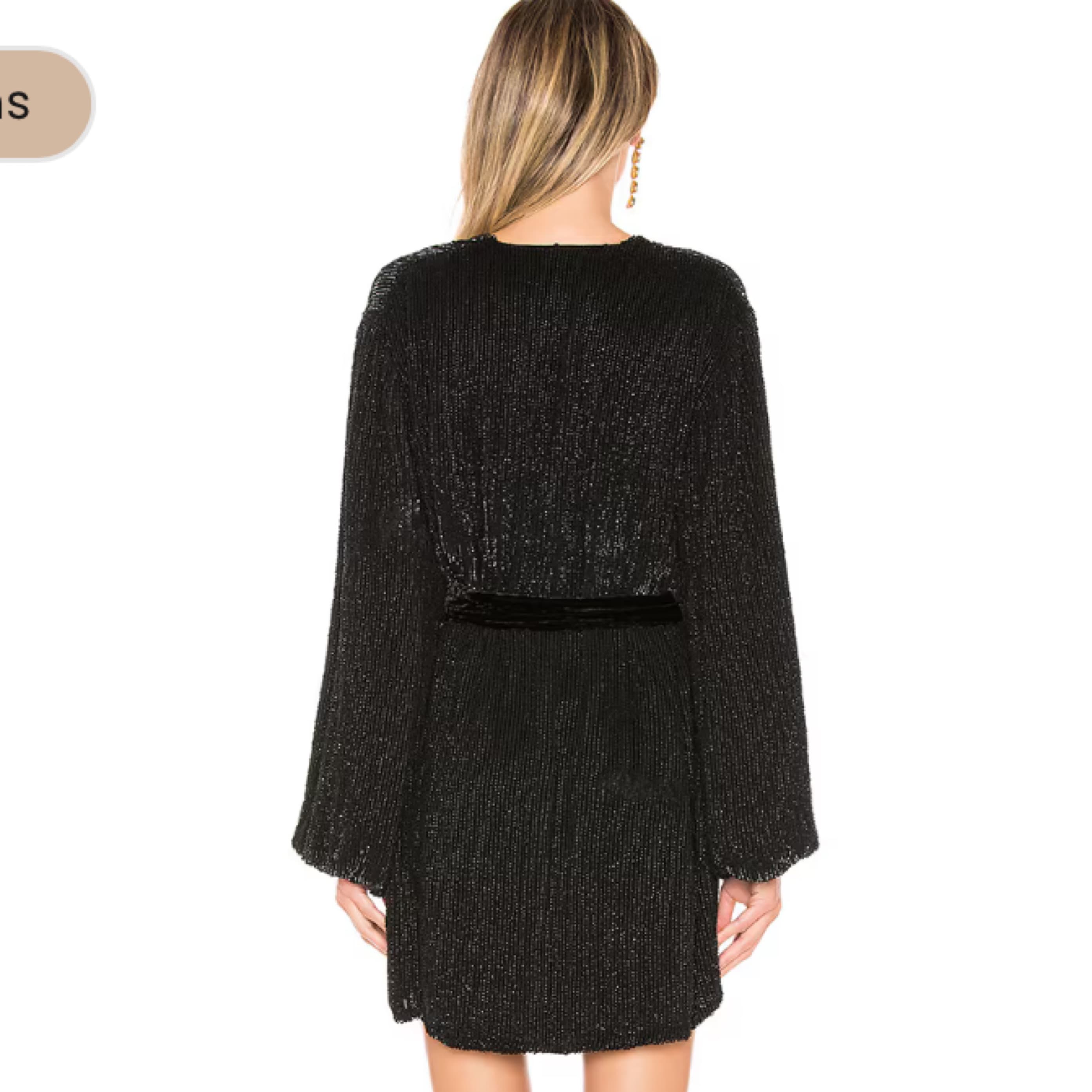 Retrofete Gabrielle Robe Dress in Black - Image 2