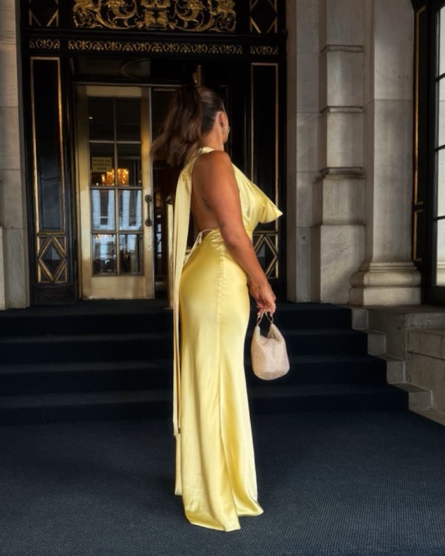Sau Lee Pearl Gown In Popcorn Yellow - Image 3