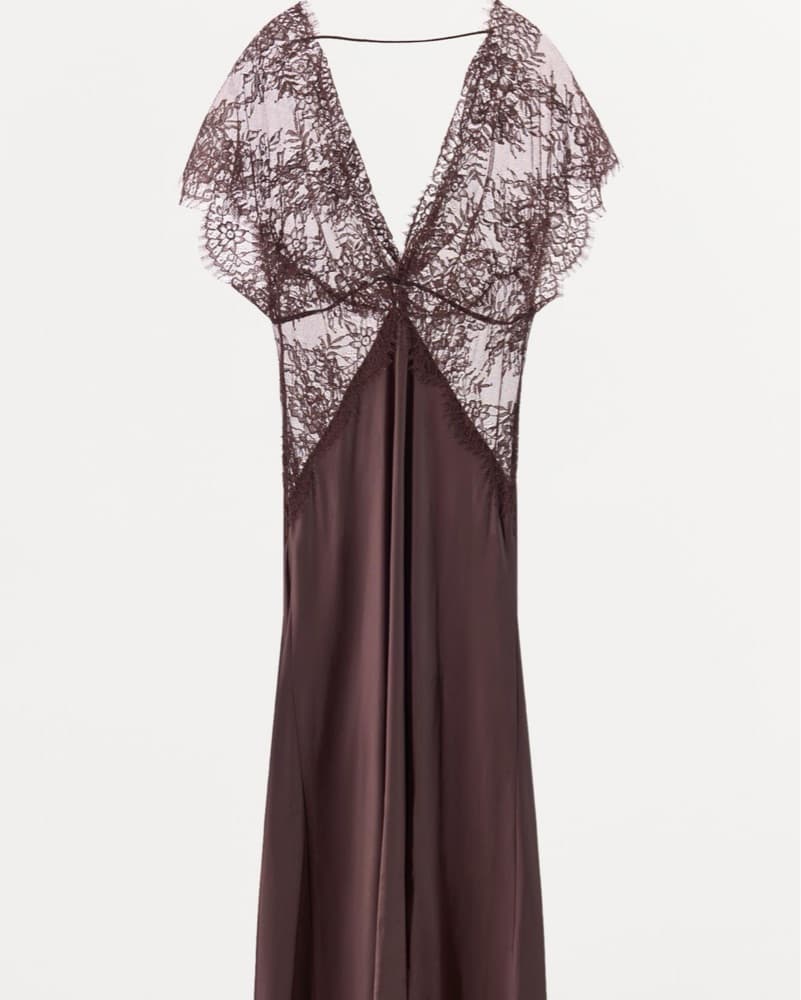 Zara Luxurious Lace Evening Gown - Image 4