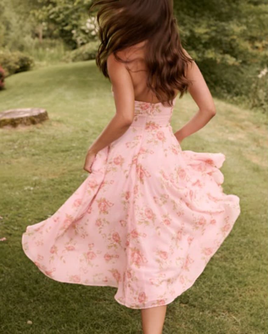 Solada Floral Halter Midi Sundress  - Image 4
