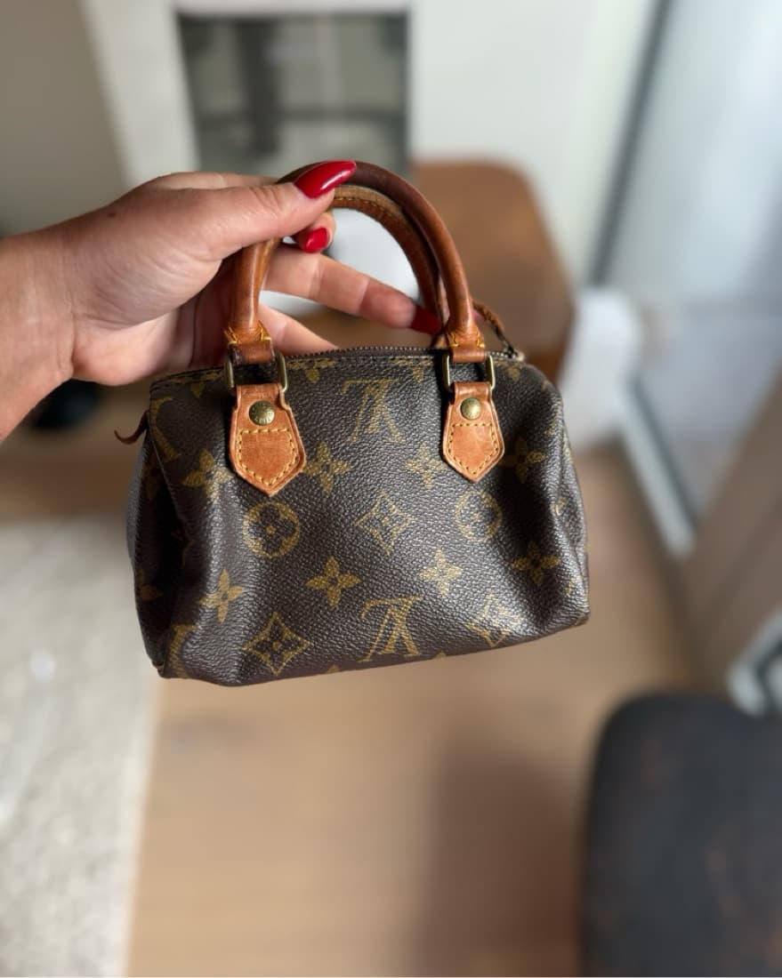 Vintage Mini LV Monogram Leather Purse  - Image 3