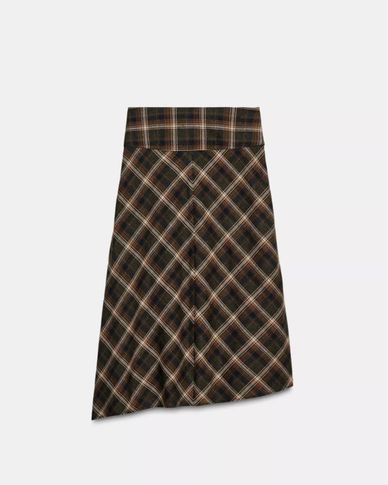 Zara Plaid Wrap Skirt - Image 3