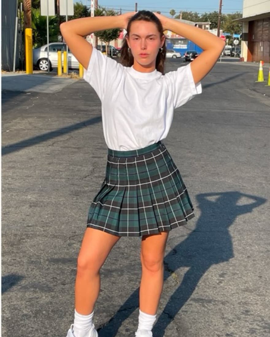Los Angeles Apparel Blair Plaid Skirt - Image 1