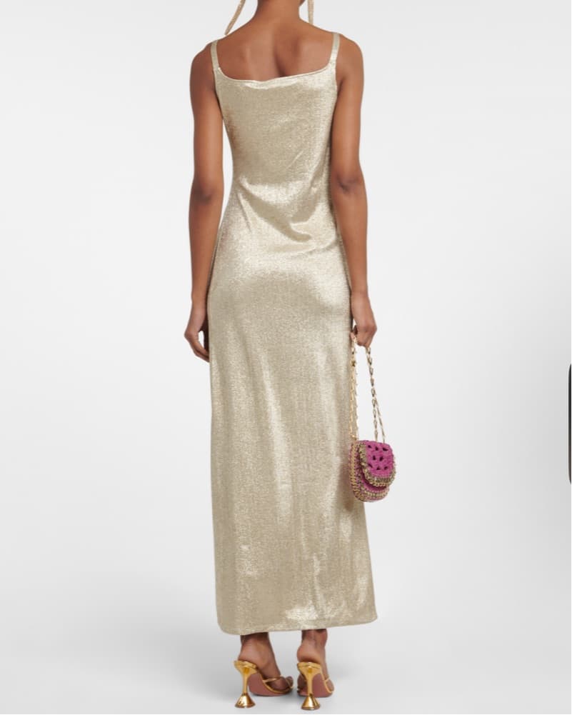 Rabanne Embellished Gold Maxi Dress - Image 3