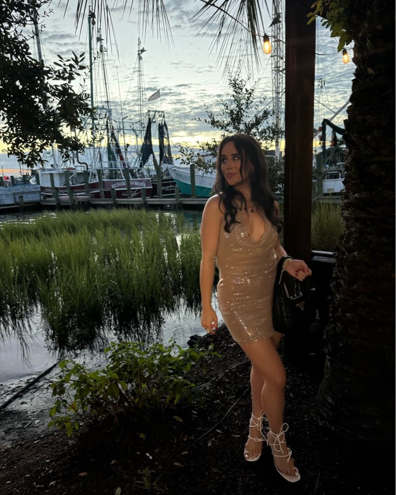 Missguided nude sequin dress - Image 1