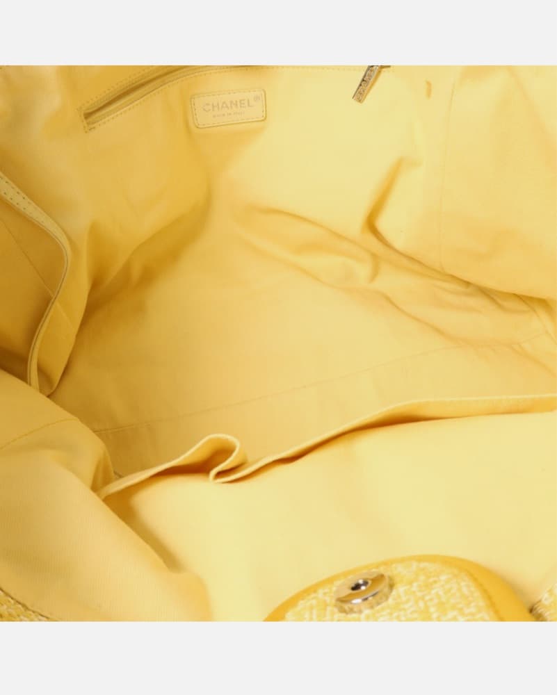Chanel Yellow Deauville Tote - Image 4