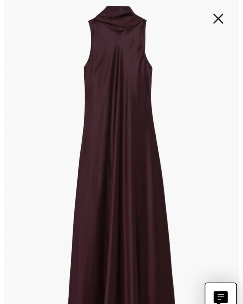 Burgundy Reiss Satin Dress  - Image 5