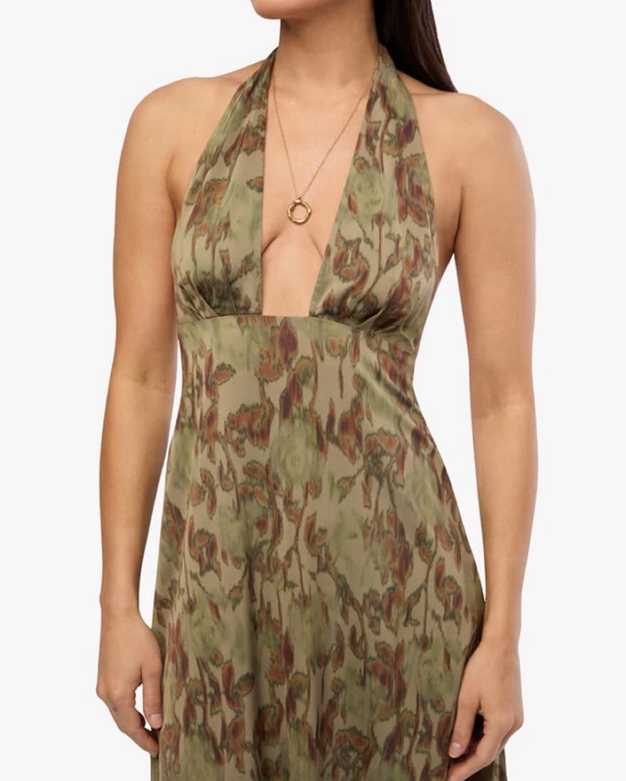 Deep V Halter Maxi Dress WWW - Image 2