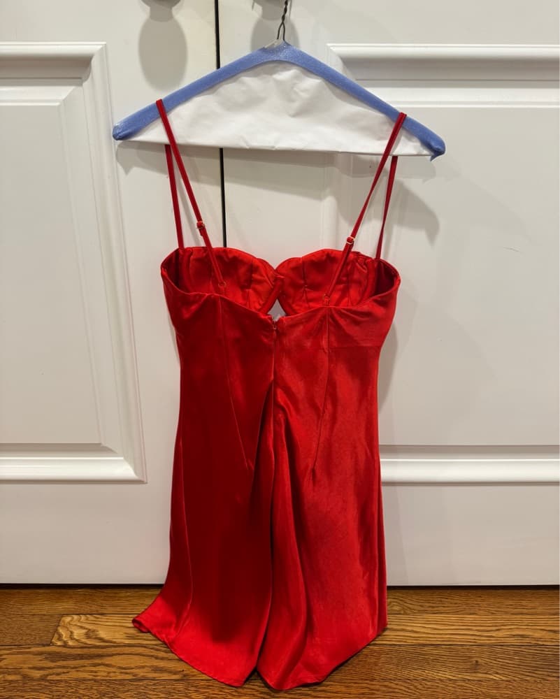 Cherish Mini Dress In Red  - Image 3