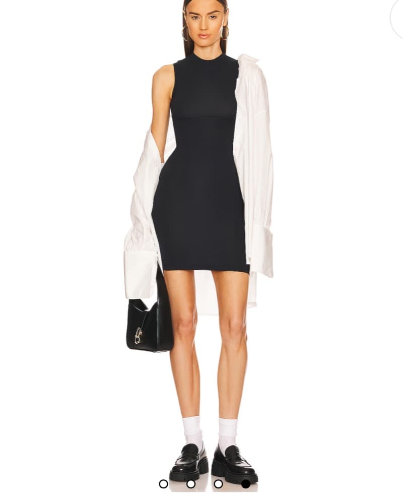 Helsa Jersey Mock Neck Mini Dress  - Image 4