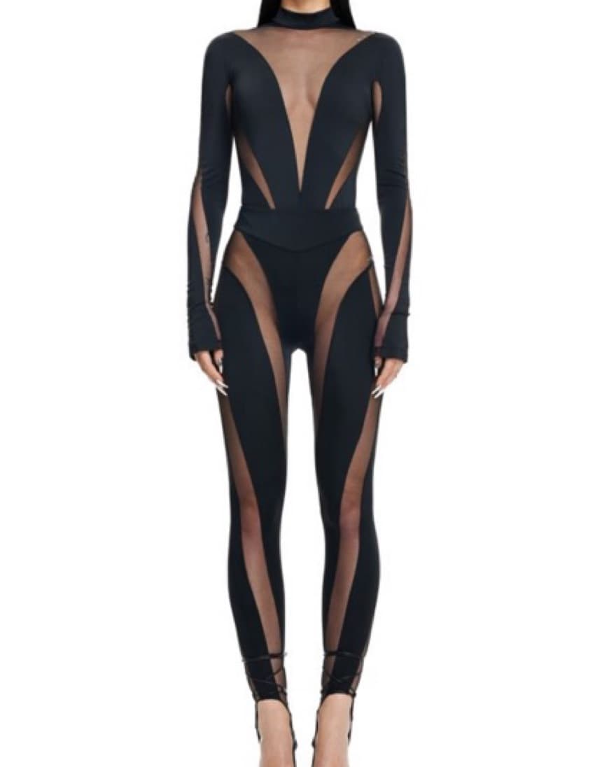 HM X MUGLER Mesh-paneled Stirrup Legging - Image 1