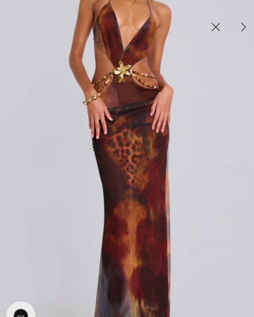Vida Backless Maxi Dress in Whiskey - Image 3