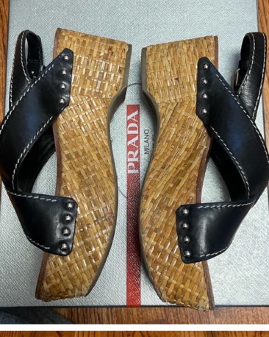 Prada Wedge Sandals - Image 5