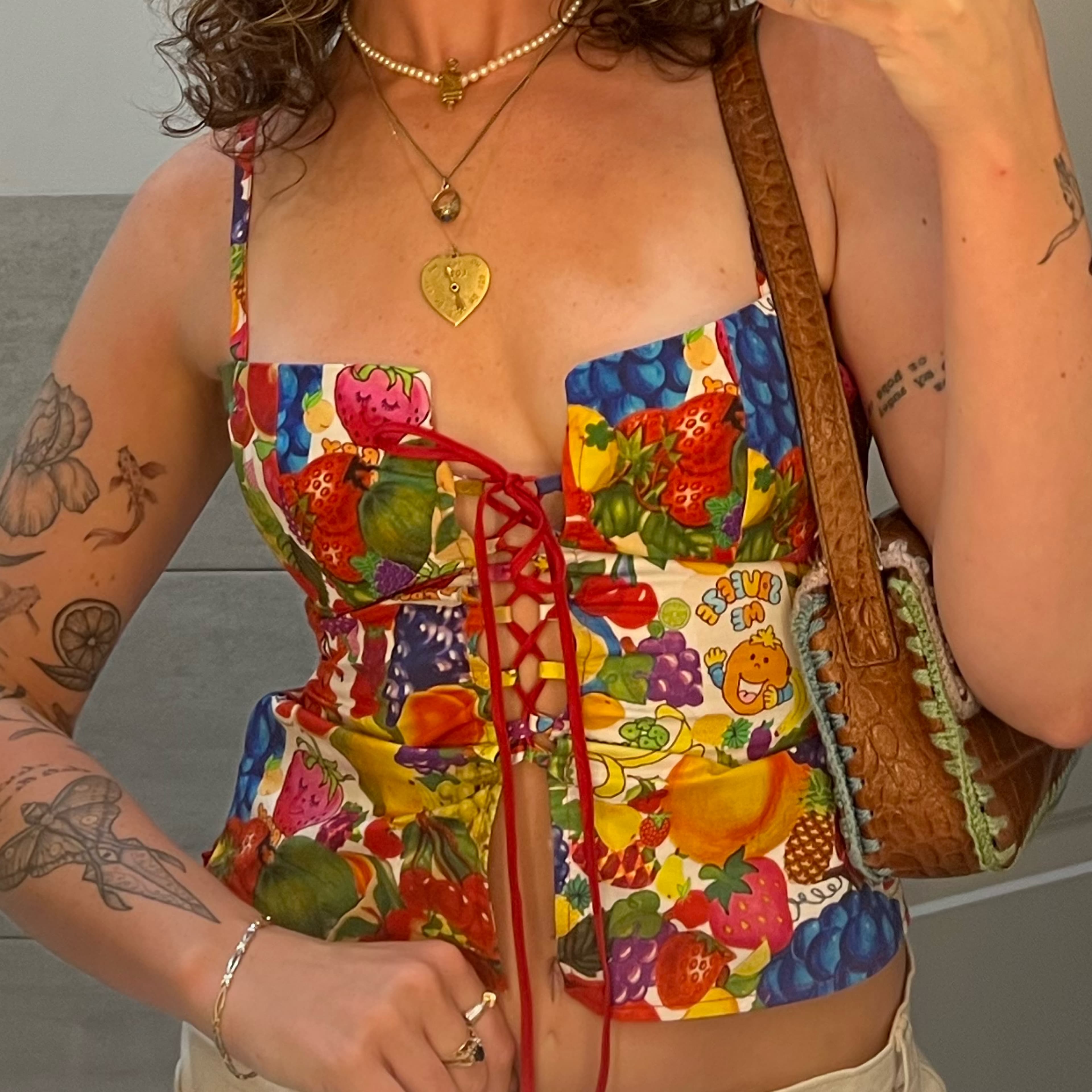 Tyler Mcgillivary Fruit Sticker Corset - Image 1