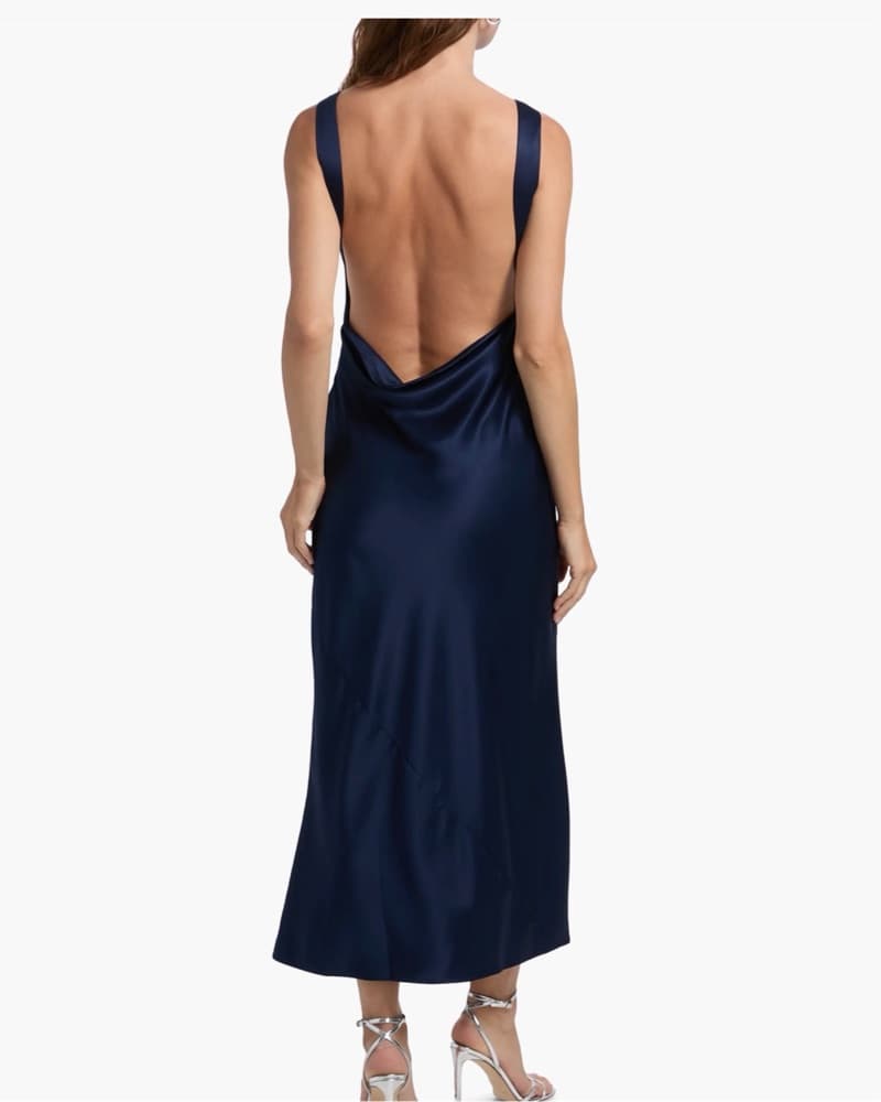 Reformation Corey Satin Midi Dress - Image 4