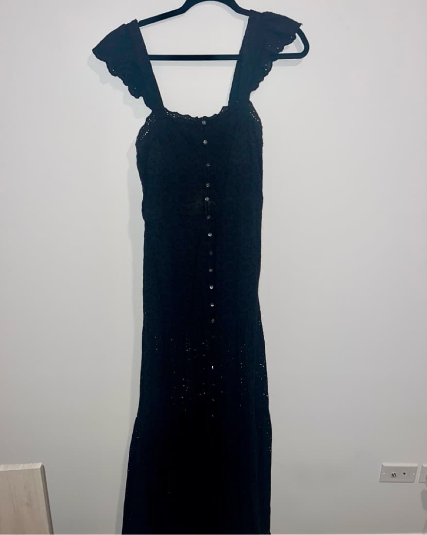 Veronica Beard Black Aislin Eyelet Maxi - Image 4