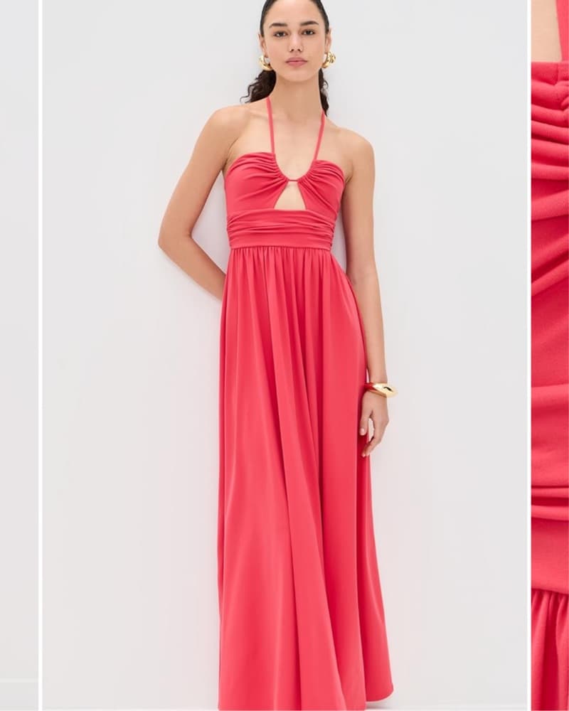 U Gathered Tie Maxi Dress - Image 3