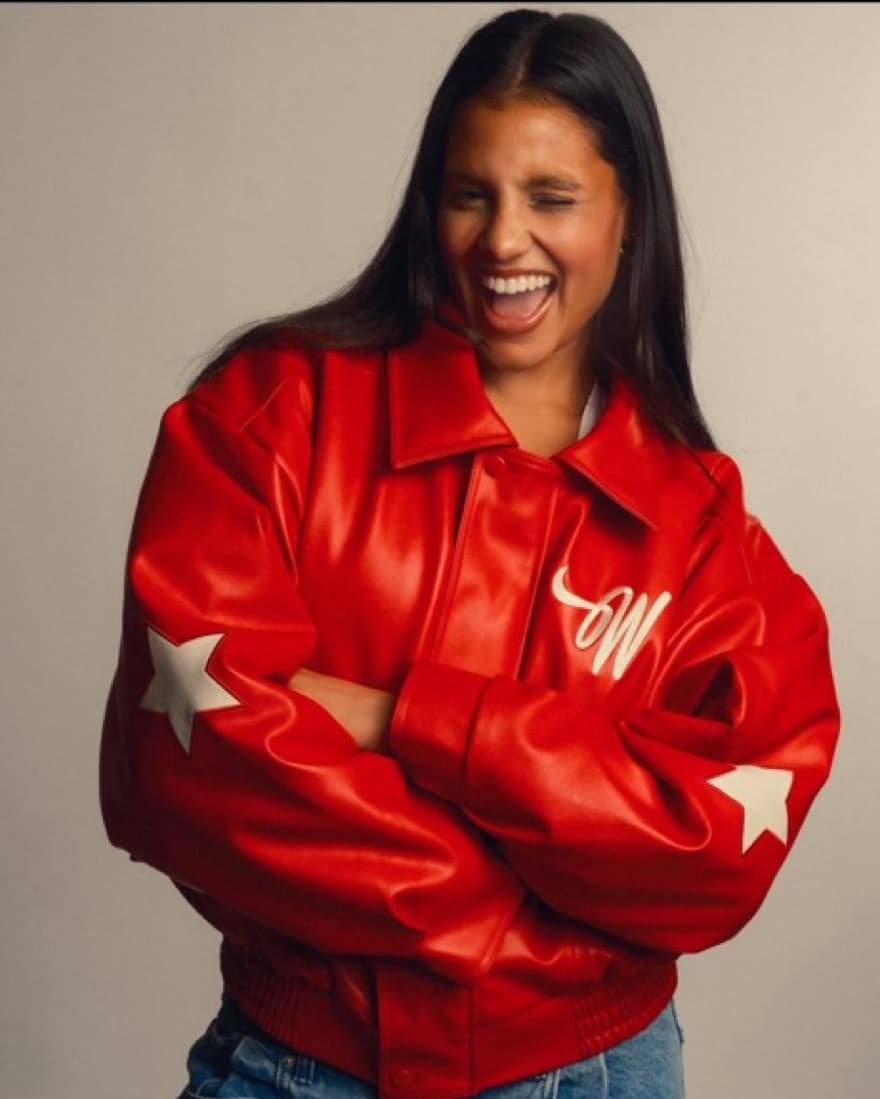Red Wish Me Luck Bomber - Image 1