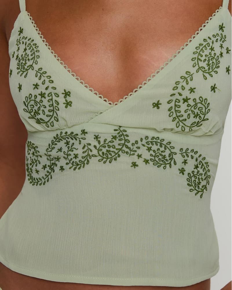 Sage Green Embroidered Set - Image 5