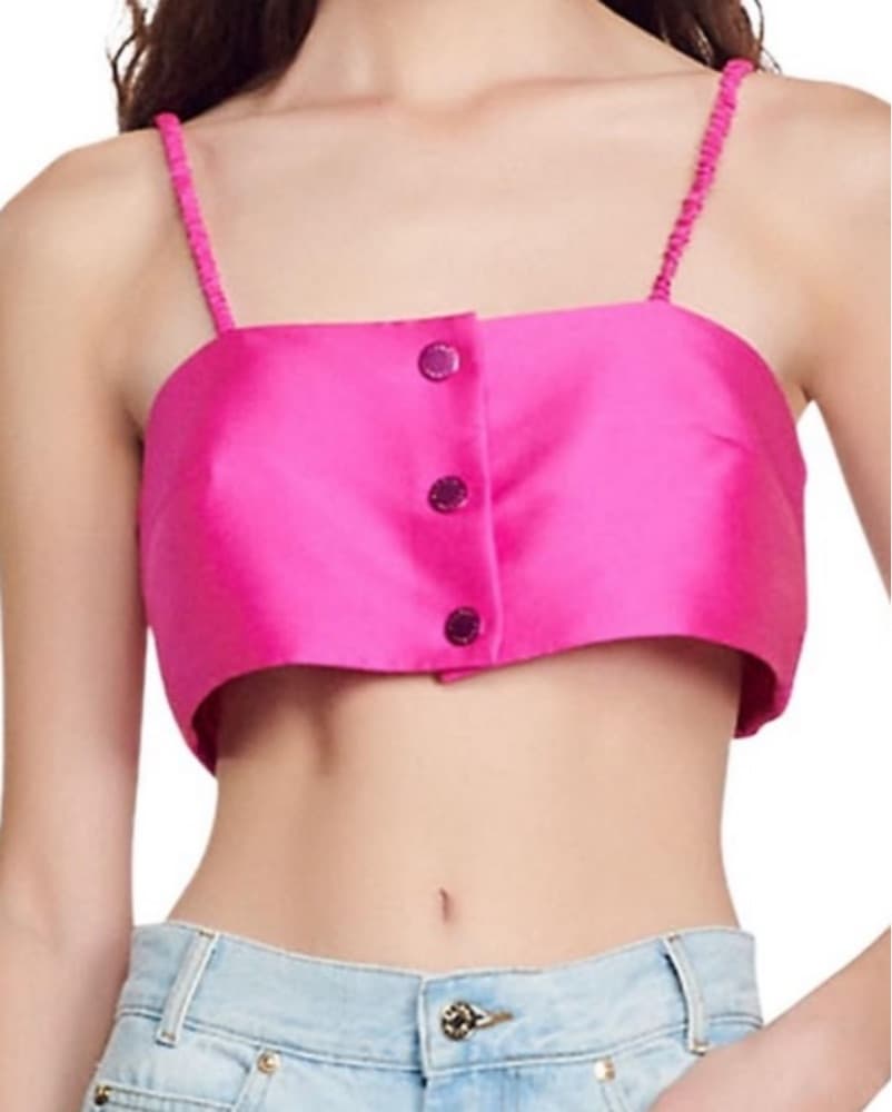 Sandro Alice Satin Bra Top - Image 1