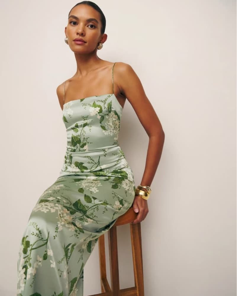 Reformation Frankie Silk Dress - Image 2