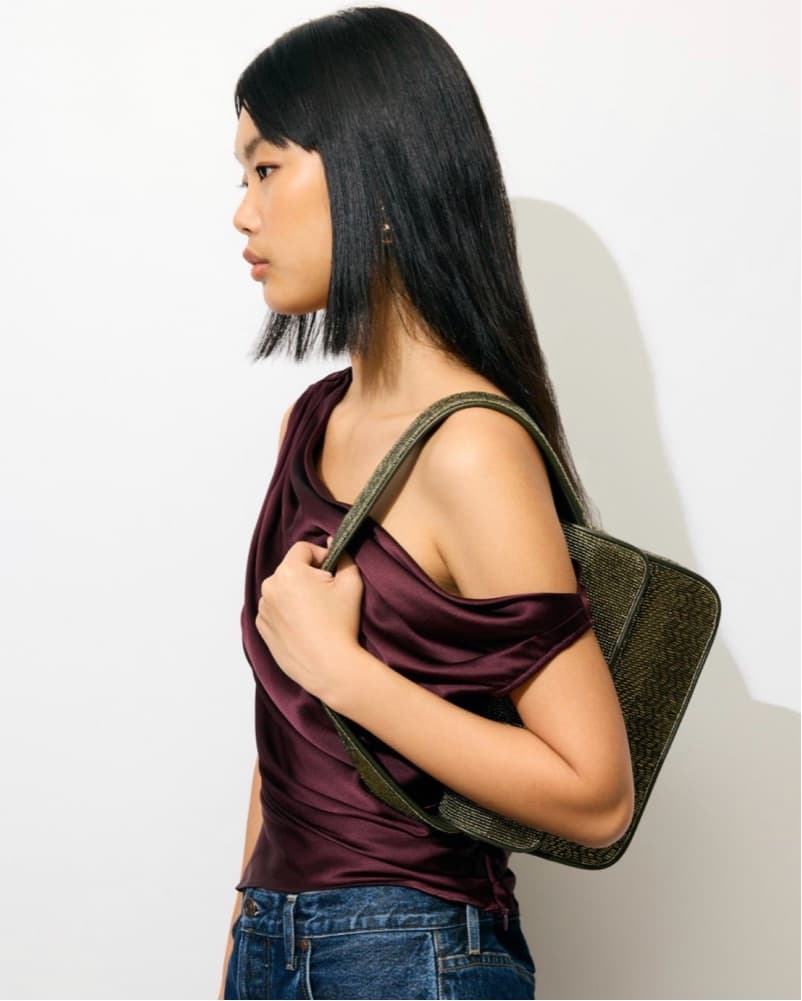 Staud Green Tommy Beaded Bag - Image 3